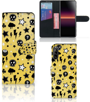 B2Ctelecom Wallet Case met Pasjeshouder Sony Xperia L4 Hoesje Punk Yellow