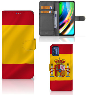 B2Ctelecom Wallet Case Motorola Moto G9 Plus Smartphone Hoesje Spanje