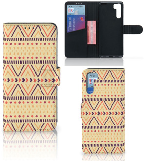 B2Ctelecom Wallet Case OPPO A91 | Reno3 GSM Hoesje Aztec Yellow