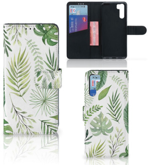 B2Ctelecom Wallet Case OPPO A91 | Reno3 Smartphone Hoesje Leaves