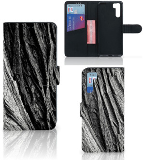 B2Ctelecom Wallet Case OPPO A91 | Reno3 Smartphone Hoesje Valentijn Cadeautje Man Boomschors