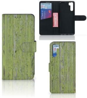 B2Ctelecom Wallet Case OPPO A91 | Reno3 Telefoon Hoesje Green Wood