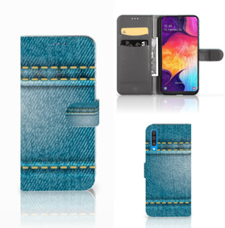 B2Ctelecom Wallet Case Samsung A50 met Pasjes Jeans