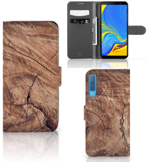 B2Ctelecom Wallet Case Samsung Galaxy A7 (2018) Design Tree Trunk