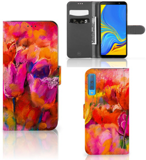 B2Ctelecom Wallet Case Samsung Galaxy A7 (2018) Design Tulpen