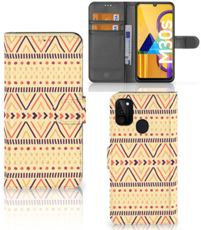 B2Ctelecom Wallet Case Samsung Galaxy M21 GSM Hoesje Aztec Yellow