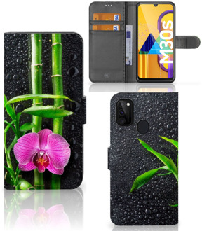 B2Ctelecom Wallet Case Samsung Galaxy M21 Hoesje Orchidee