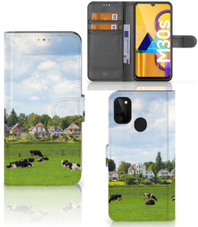 B2Ctelecom Wallet Case Samsung Galaxy M21 Smartphone Hoesje Hollandse Koeien