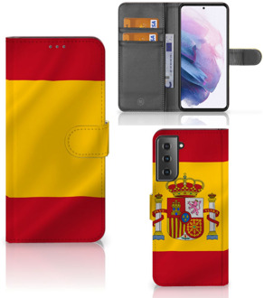 B2Ctelecom Wallet Case Samsung Galaxy S21 Plus Smartphone Hoesje Spanje