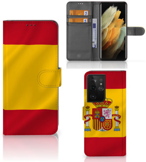 B2Ctelecom Wallet Case Samsung Galaxy S21 Ultra Smartphone Hoesje Spanje