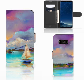 B2Ctelecom Wallet Case Samsung Galaxy S8 Boat