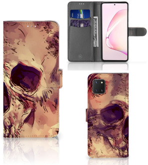 B2Ctelecom Wallet Case Samsung Note 10 Lite Smartphone Hoesje Skullhead