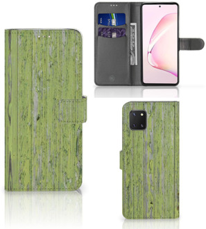 B2Ctelecom Wallet Case Samsung Note 10 Lite Telefoon Hoesje Green Wood