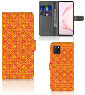 B2Ctelecom Wallet Case Samsung Note 10 Lite Telefoonhoesje Batik Orange