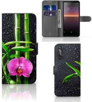 B2Ctelecom Wallet Case Sony Xperia 10 II Hoesje Orchidee