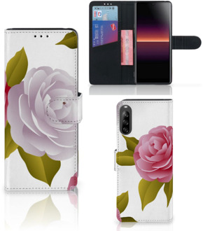 B2Ctelecom Wallet Case Sony Xperia L4 Telefoon Hoesje Cadeau voor haar Roses