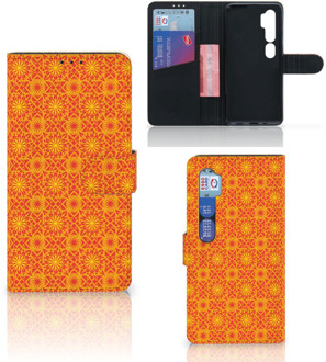 B2Ctelecom Wallet Case Xiaomi Mi Note 10 Pro Telefoonhoesje Batik Orange