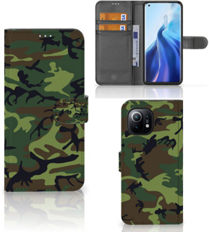 B2Ctelecom Xiaomi Mi 11 Portemonnee hoesje Army Dark