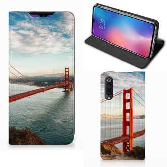 B2Ctelecom Xiaomi Mi 9 Book Cover Golden Gate Bridge