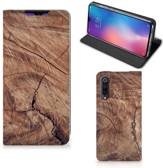 B2Ctelecom Xiaomi Mi 9 Book Wallet Case Tree Trunk