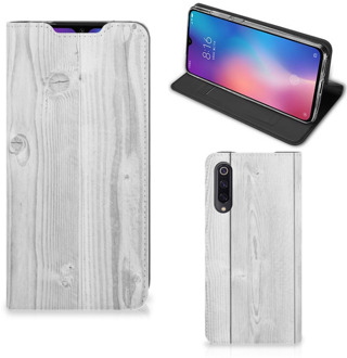 B2Ctelecom Xiaomi Mi 9 Book Wallet Case White Wood