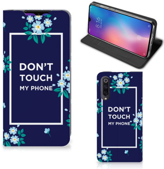 B2Ctelecom Xiaomi Mi 9 Design Case Flowers Blue DTMP