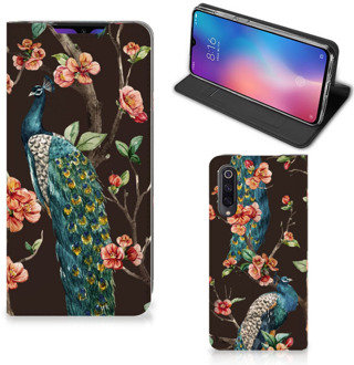 B2Ctelecom Xiaomi Mi 9 Hoesje maken Pauw met Bloemen