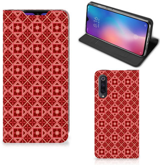 B2Ctelecom Xiaomi Mi 9 Hoesje met Magneet Batik Red