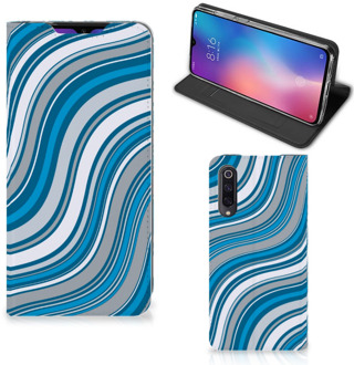 B2Ctelecom Xiaomi Mi 9 Hoesje met Magneet Waves Blue