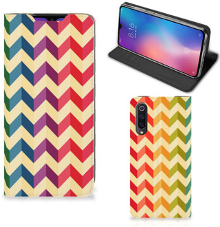 B2Ctelecom Xiaomi Mi 9 Hoesje met Magneet Zigzag Color