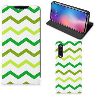 B2Ctelecom Xiaomi Mi 9 Hoesje met Magneet Zigzag Groen