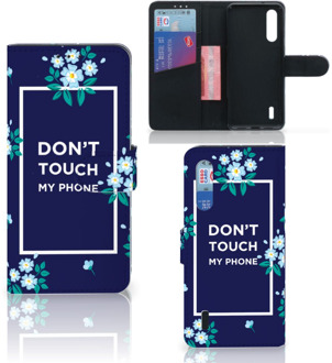 B2Ctelecom Xiaomi Mi 9 Lite Portemonnee Hoesje Flowers Blue DTMP