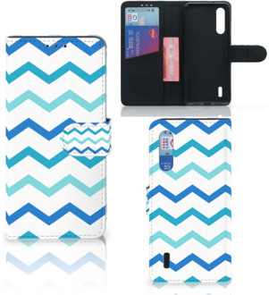 B2Ctelecom Xiaomi Mi 9 Lite Telefoon Hoesje Zigzag Blauw