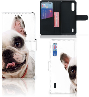 B2Ctelecom Xiaomi Mi 9 Lite Telefoonhoesje met Pasjes Franse Bulldog