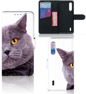 B2Ctelecom Xiaomi Mi 9 Lite Telefoonhoesje met Pasjes Kat