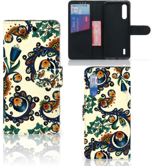 B2Ctelecom Xiaomi Mi 9 Lite Wallet Case Barok Flower