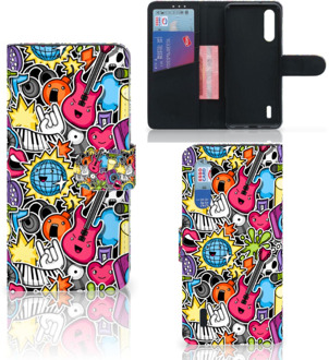 B2Ctelecom Xiaomi Mi 9 Lite Wallet Case met Pasjes Punk Rock