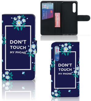 B2Ctelecom Xiaomi Mi 9 SE Portemonnee Hoesje Flowers Blue DTMP