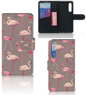 B2Ctelecom Xiaomi Mi 9 SE Telefoonhoesje met Pasjes Flamingo