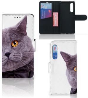 B2Ctelecom Xiaomi Mi 9 SE Telefoonhoesje met Pasjes Kat