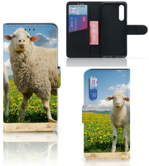 B2Ctelecom Xiaomi Mi 9 SE Telefoonhoesje met Pasjes Schaap en Lammetje