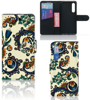 B2Ctelecom Xiaomi Mi 9 SE Wallet Case Barok Flower