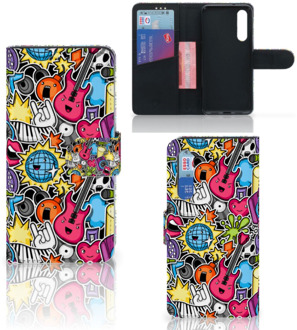 B2Ctelecom Xiaomi Mi 9 SE Wallet Case met Pasjes Punk Rock