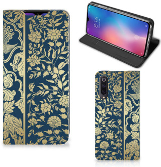 B2Ctelecom Xiaomi Mi 9 Smart Cover Golden Flowers