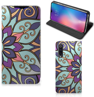 B2Ctelecom Xiaomi Mi 9 Smart Cover Purple Flower