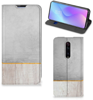 B2Ctelecom Xiaomi Mi 9T Pro Book Wallet Case Wood Concrete