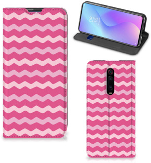 B2Ctelecom Xiaomi Mi 9T Pro Hoesje met Magneet Waves Pink