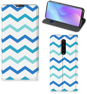 B2Ctelecom Xiaomi Mi 9T Pro Hoesje met Magneet Zigzag Blauw