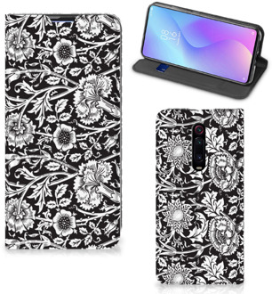 B2Ctelecom Xiaomi Mi 9T Pro Smart Cover Black Flowers