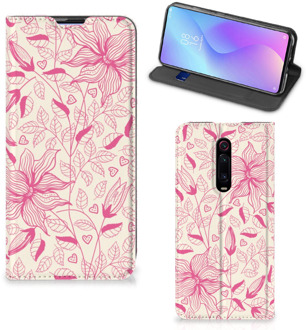 B2Ctelecom Xiaomi Mi 9T Pro Smart Cover Pink Flowers